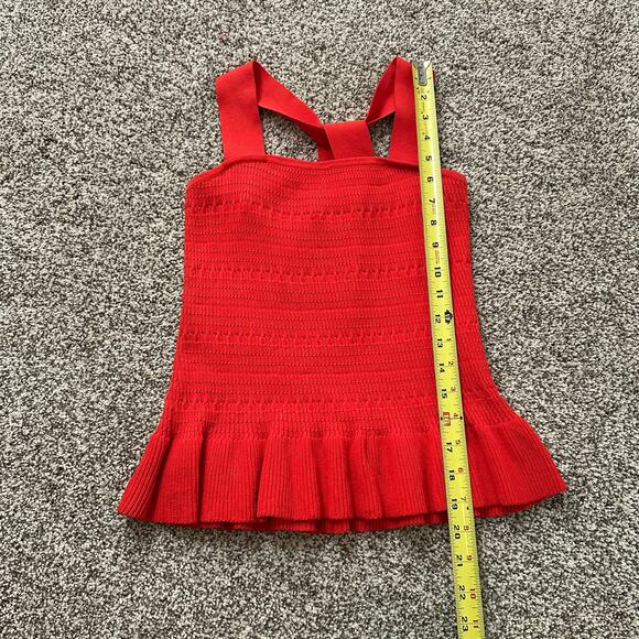 Parker red smocked cross strap tank top size XS - Picture 9 of 13
